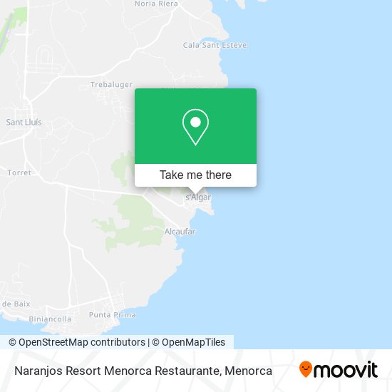 Naranjos Resort Menorca Restaurante map