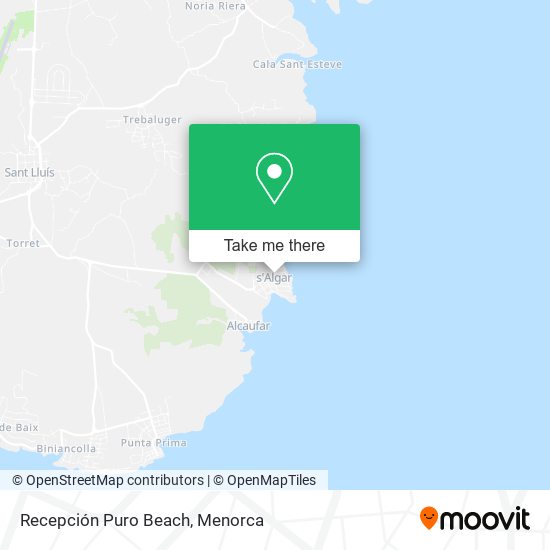 Recepción Puro Beach map
