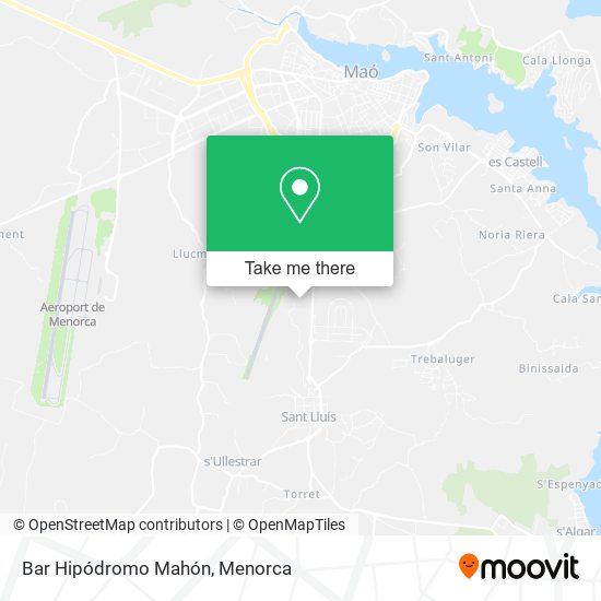 Bar Hipódromo Mahón map