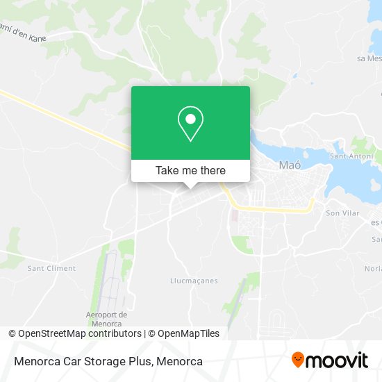 mapa Menorca Car Storage Plus