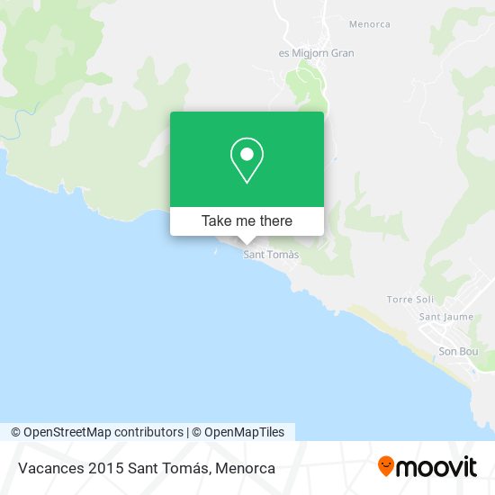 Vacances 2015 Sant Tomás map