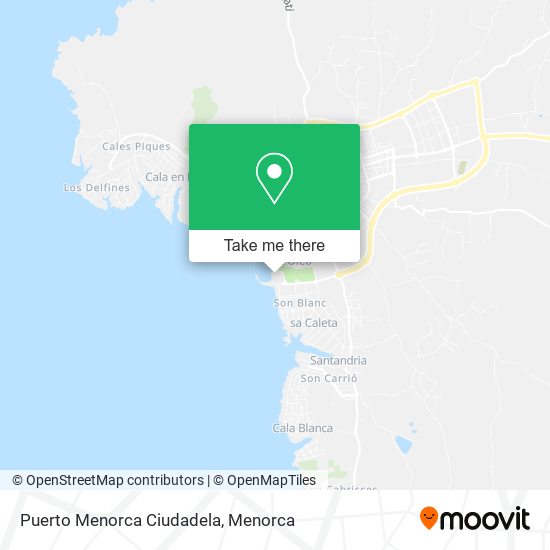 Puerto Menorca Ciudadela map