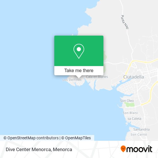 Dive Center Menorca map