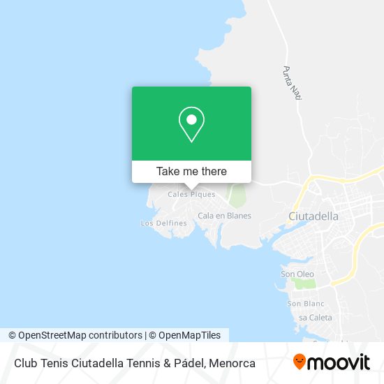 Club Tenis Ciutadella Tennis & Pádel map