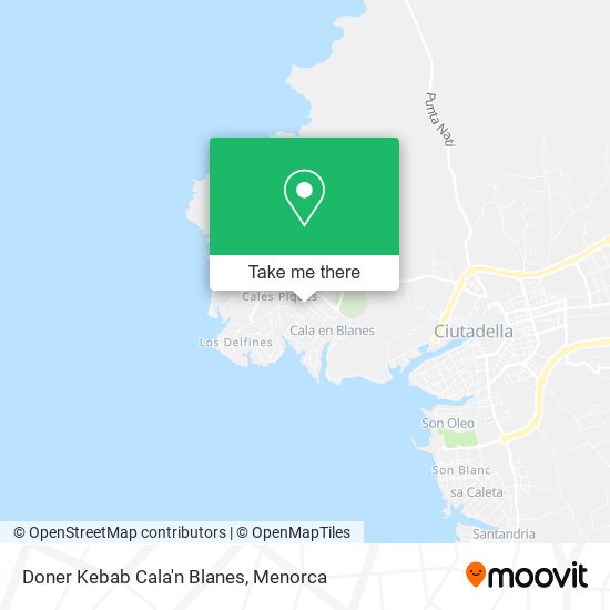 Doner Kebab Cala'n Blanes map