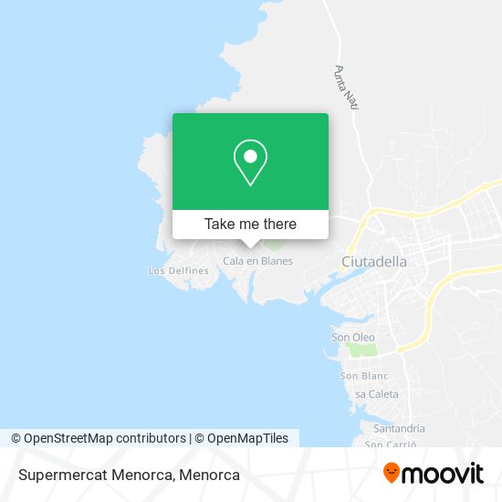 Supermercat Menorca map