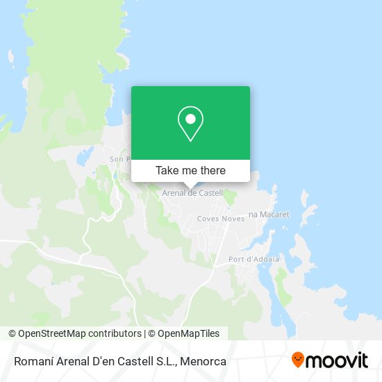 Romaní Arenal D'en Castell S.L. map