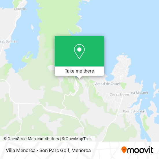 Villa Menorca - Son Parc Golf map