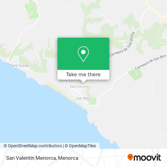 San Valentín Menorca map