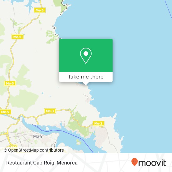 Restaurant Cap Roig map