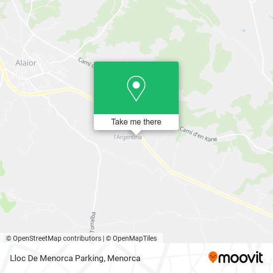 mapa Lloc De Menorca Parking