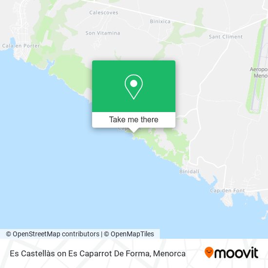 Es Castellàs on Es Caparrot De Forma map