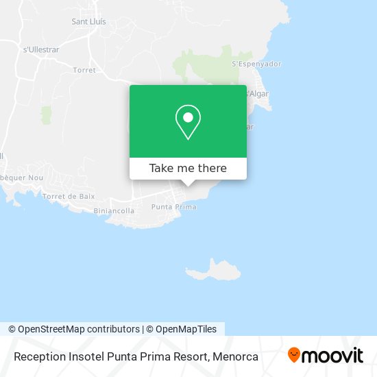 Reception Insotel Punta Prima Resort map