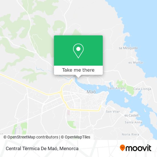 Central Tèrmica De Maó map
