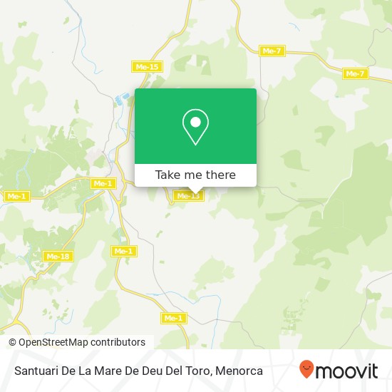 Santuari De La Mare De Deu Del Toro map