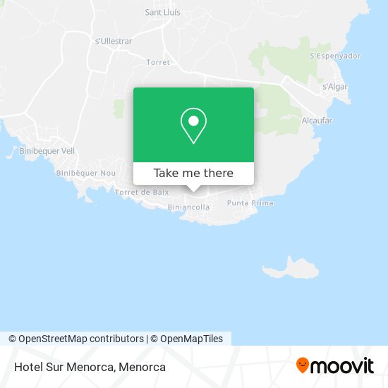 mapa Hotel Sur Menorca