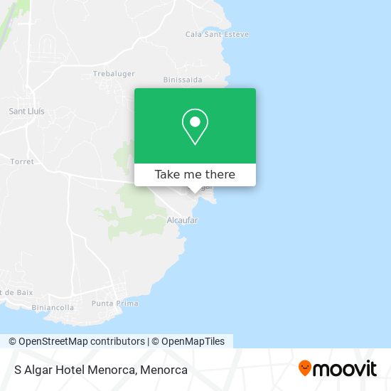 mapa S Algar Hotel Menorca