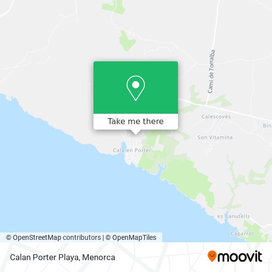 Calan Porter Playa map