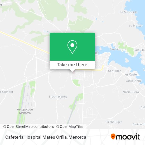 Cafeteria Hospital Mateu Orfila map