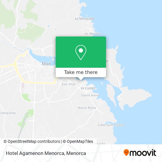 mapa Hotel Agamenon Menorca