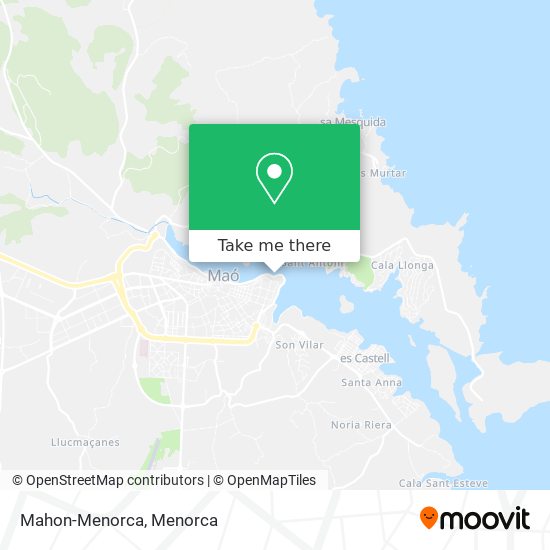 mapa Mahon-Menorca
