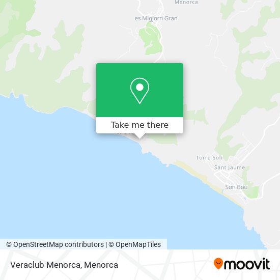 Veraclub Menorca map