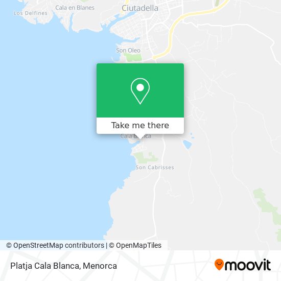 mapa Platja Cala Blanca