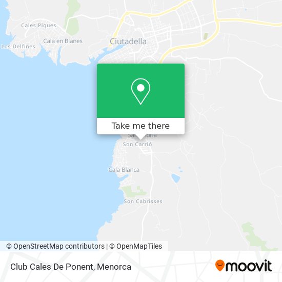 mapa Club Cales De Ponent