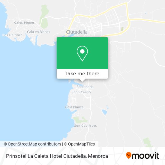 mapa Prinsotel La Caleta Hotel Ciutadella