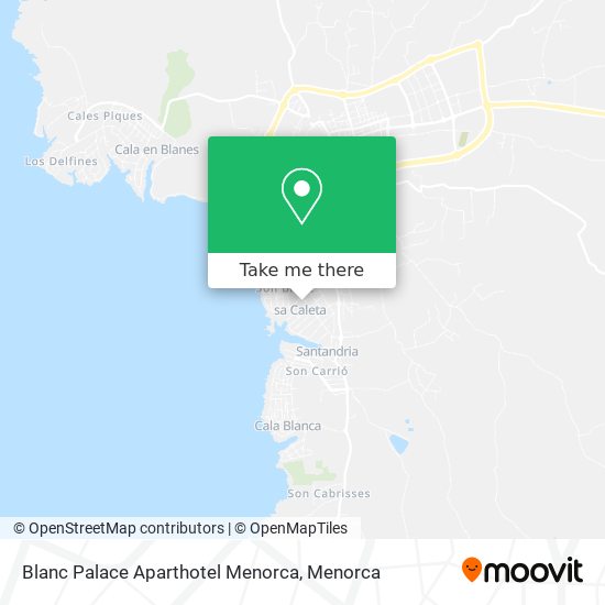 Blanc Palace Aparthotel Menorca map