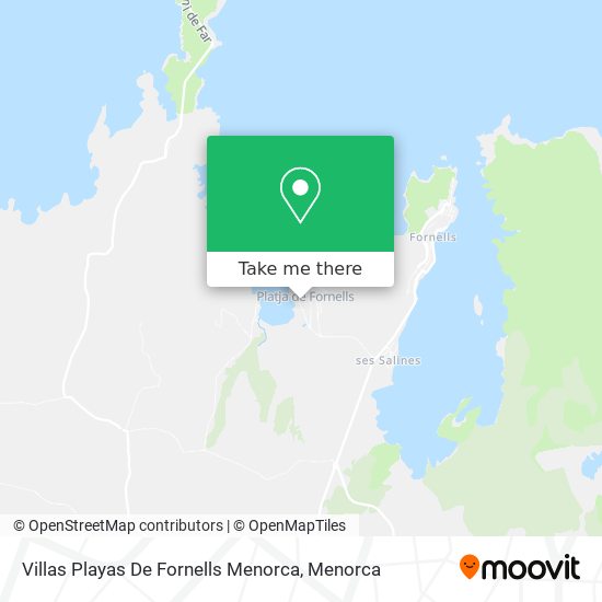 Villas Playas De Fornells Menorca map