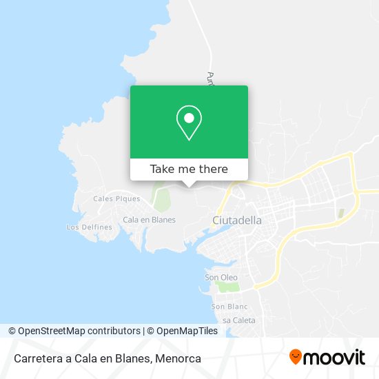 Carretera a Cala en Blanes map