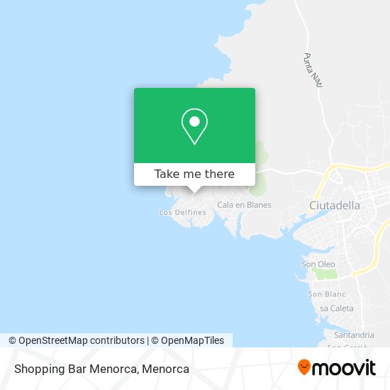 Shopping Bar Menorca map