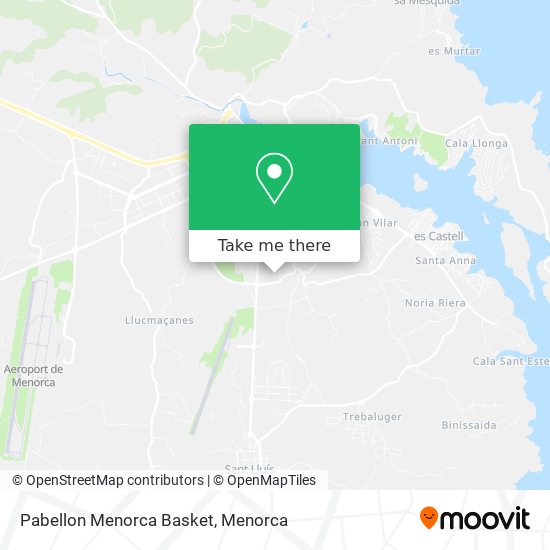 Pabellon Menorca Basket map