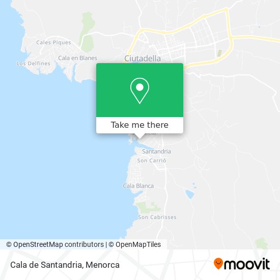 mapa Cala de Santandria