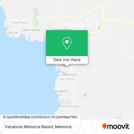 mapa Vacances Menorca Resort
