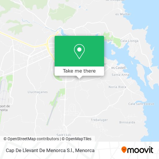 Cap De Llevant De Menorca S.l. map