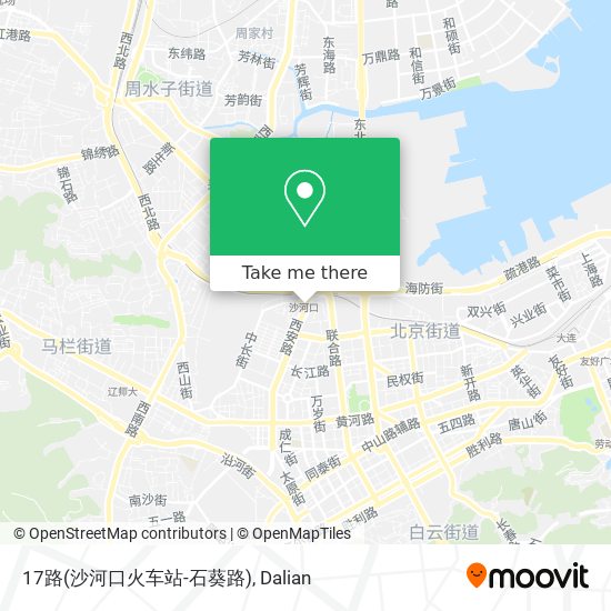 17路(沙河口火车站-石葵路) map