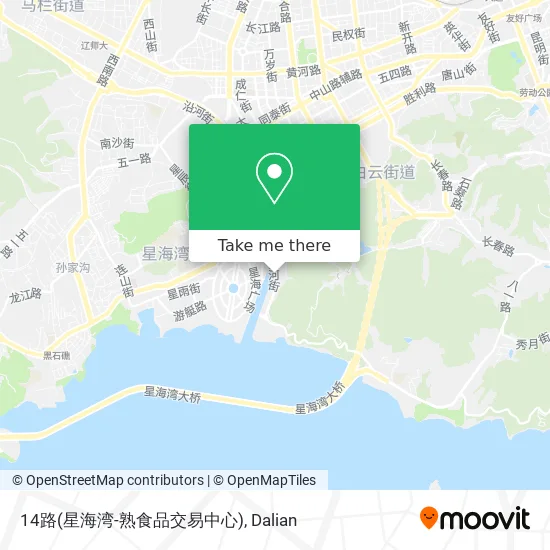 14路(星海湾-熟食品交易中心) map