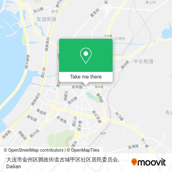 大连市金州区拥政街道古城甲区社区居民委员会 map