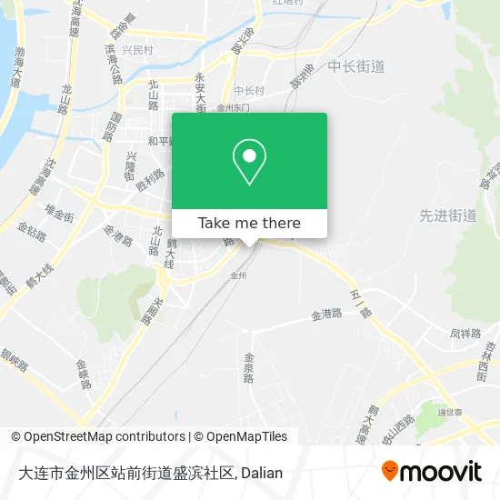 大连市金州区站前街道盛滨社区 map