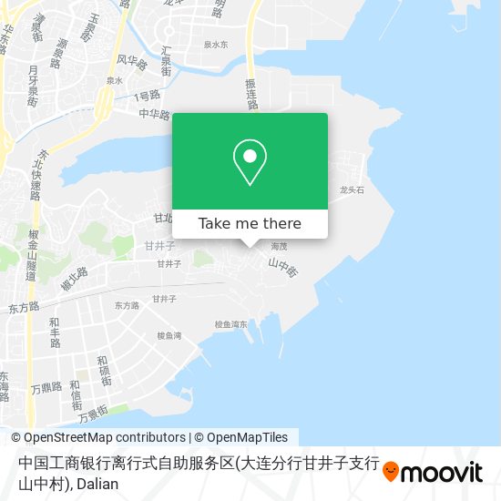 中国工商银行离行式自助服务区(大连分行甘井子支行山中村) map