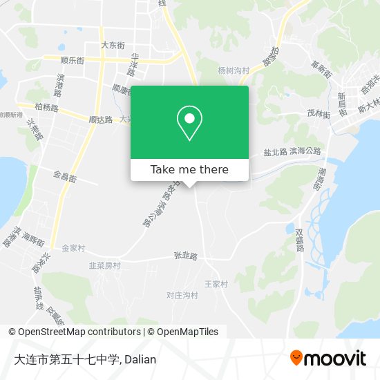 大连市第五十七中学 map