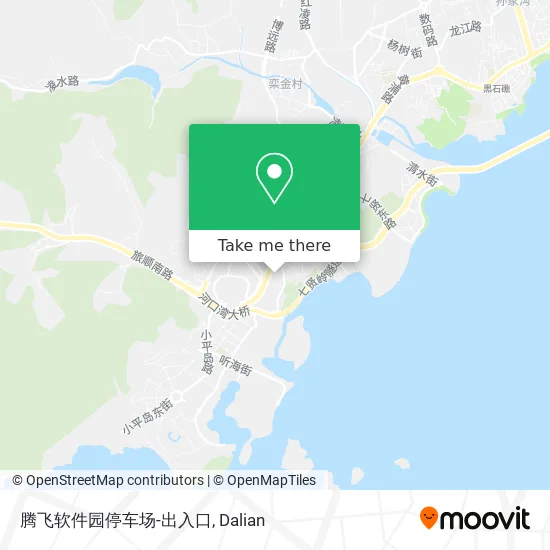 腾飞软件园停车场-出入口 map