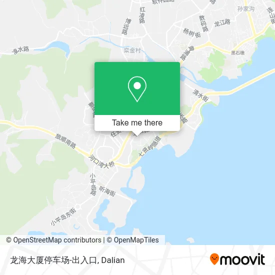 龙海大厦停车场-出入口 map