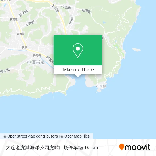 大连老虎滩海洋公园虎雕广场停车场 map