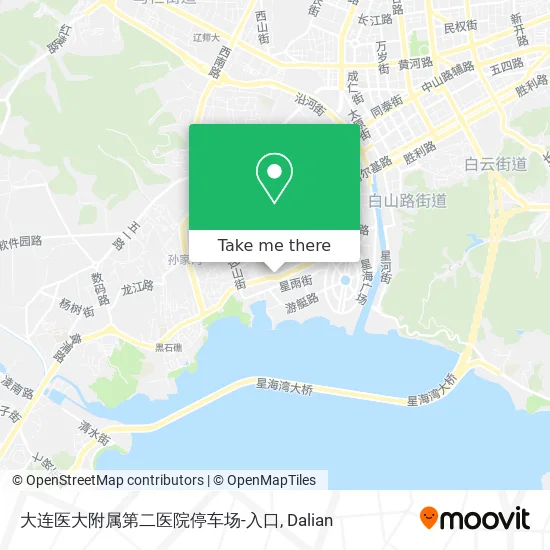 大连医大附属第二医院停车场-入口 map