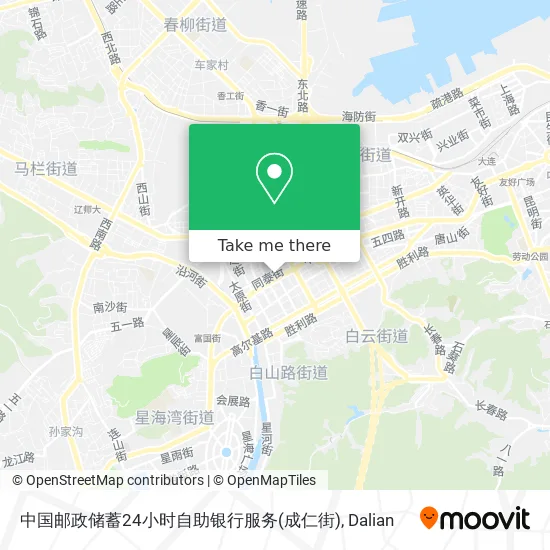 中国邮政储蓄24小时自助银行服务(成仁街) map