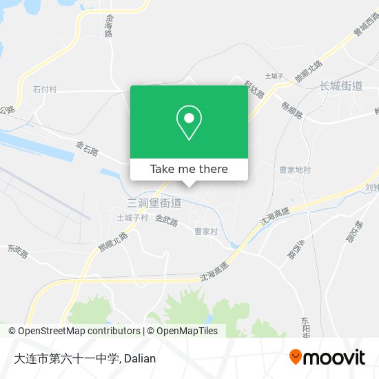 大连市第六十一中学 map