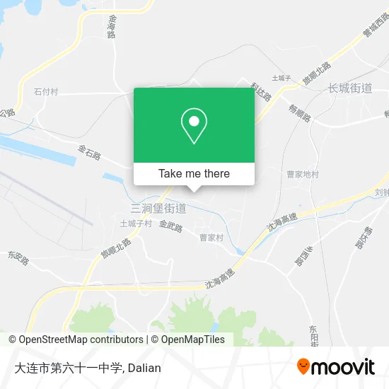 大连市第六十一中学 map